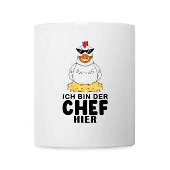 cooles Huhn Chef Spruch - Tasse - Weiß - Vorne