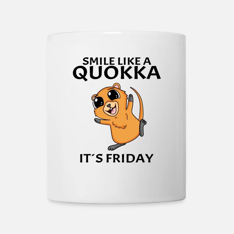 Quokka Freitag Motiv Spruch - Tasse - Weiß