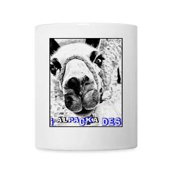 ALPAKA-i pack des-ich packe das, Wortwitz, Dialekt - Tasse - Weiß - Vorne