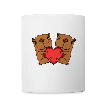 Capybara capybara heart motif - Mug - white - Front