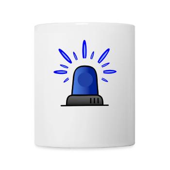 Blue light siren - Mug - white - Front