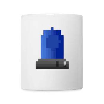 Blue light siren pixel art - Mug - white - Front
