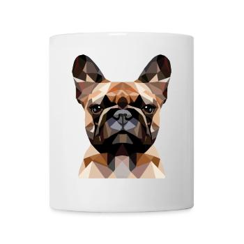 Polygone bouledogue français - Mug blanc - blanc - Devant