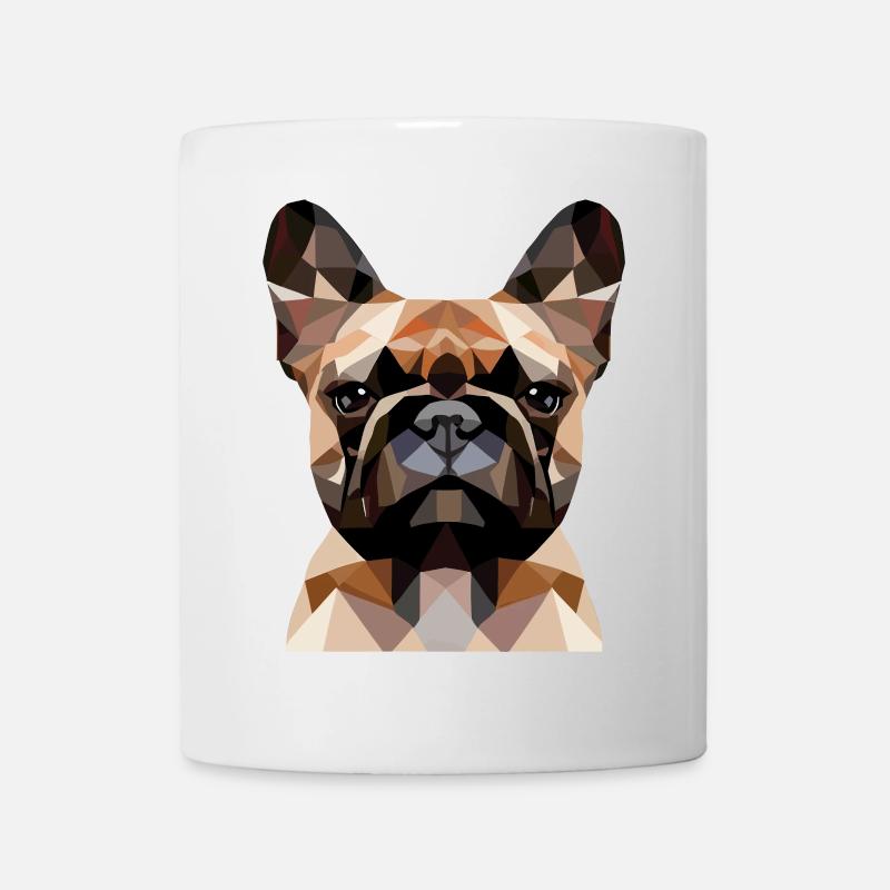 Polygone bouledogue français - Mug blanc - blanc