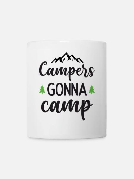 Camper auf dem Weg zum Camp - Tasse - Weiß