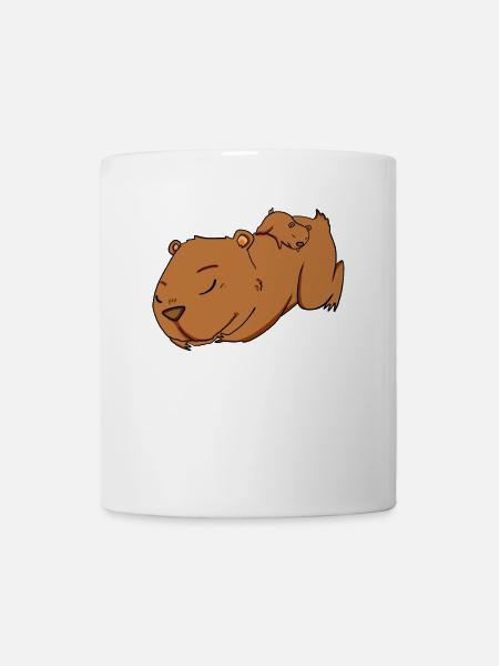 Familie - Capybara mit Baby Capybara - Tasse - Weiß