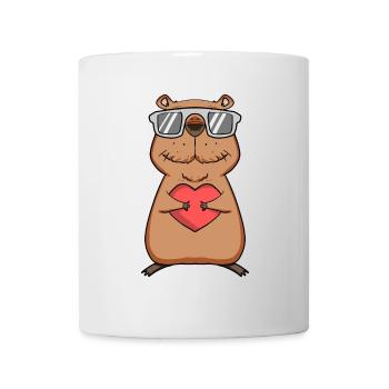 Capybara capybara heart motif - Mug - white - Front