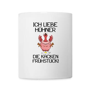 Landwirt Landwirte Huhn Hühner Spruch - Tasse - Weiß - Vorne