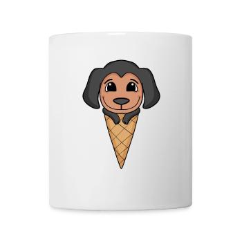 Motif de crème glacée Doberman - Mug blanc - blanc - Devant