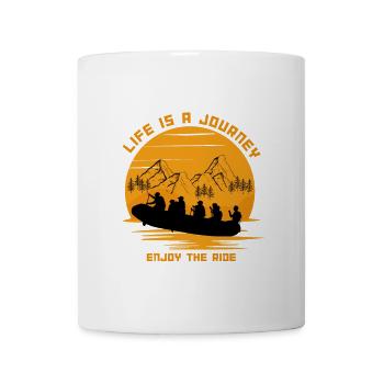 La vie est un voyage - Profitez de la balade - T-shirt de voyage - Mug blanc - blanc - Devant