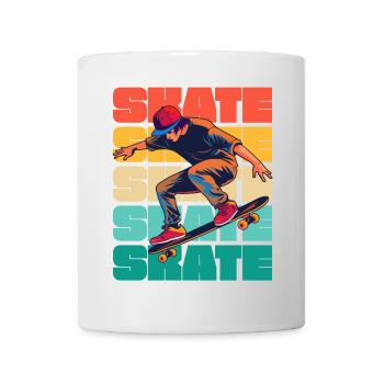 Skateboarding Cool Skater Boy Bunt - Tasse - Weiß - Vorne