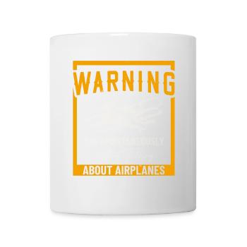 May Spontaneously Start Talking About Airplanes - Mug - white - Front