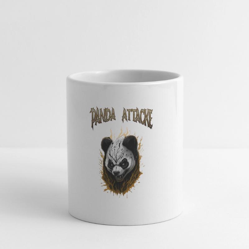 Conception de l’attaquant Dark Panda Mug blanc