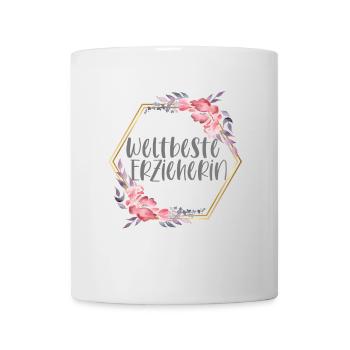 Weltbeste Erzieherin Kindergarten KITA Geschenk - Tasse - Weiß - Vorne