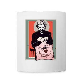 Techno Sewing Art Illustration - Mug - white - Front