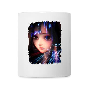 Anime Girl City Lights - Mug - white - Front