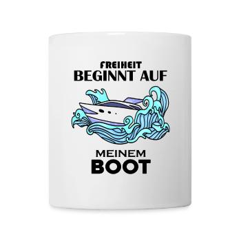Boote Motorboot - Tasse - Weiß - Vorne