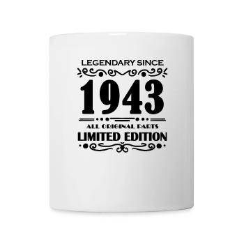 1943 - Jahrgang 1943 - Baujahr 1943 - Tasse - Weiß - Vorne