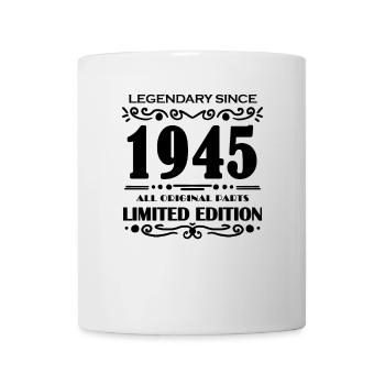 1945 - Jahrgang 1945 - Baujahr 1945 - Tasse - Weiß - Vorne