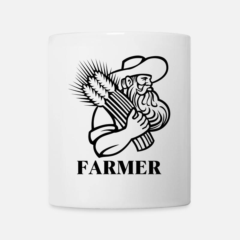 agriculteur, farmer, fermier - Mug blanc - blanc