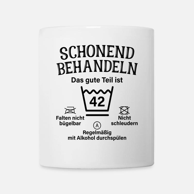 42. Geburtstag Schonend Behandeln 42 Teil Ist 42 - Tasse - Weiß