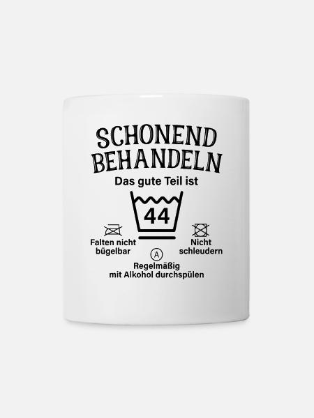44. Geburtstag Schonend Behandeln 44 Teil Ist 44 - Tasse - Weiß