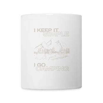 Je garde les choses simples Je vais camper des montagnes de tente en plein air - Mug blanc - blanc - Devant