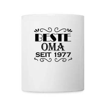 Beste Oma seit 1977 - Oma Geschenk - Tasse - Weiß - Vorne