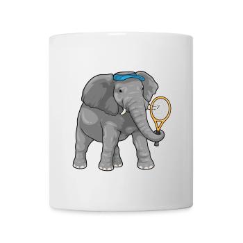 Raquette de tennis d’éléphant - Mug blanc - blanc - Devant