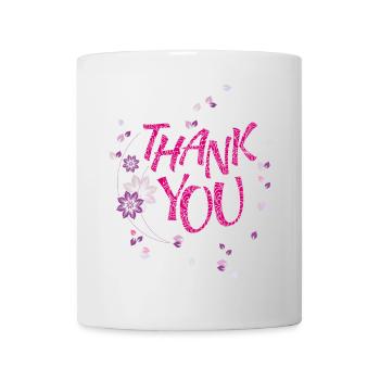 thank you, Danke - Tasse - Weiß - Vorne