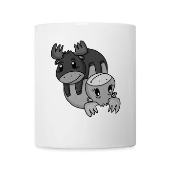 Moose Yin Yang Symbol - Mug - white - Front
