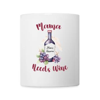 Maman a besoin de vin Fête des mères mignonne 2024 - Mug blanc - blanc - Devant