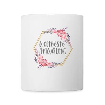 Weltbeste Anwältin Kanzlei Beruf Geschenk - Tasse - Weiß - Vorne