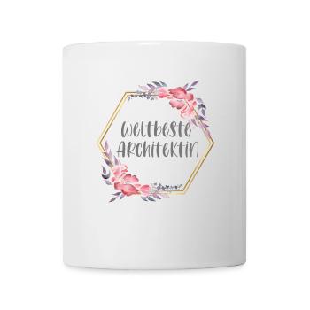 Weltbeste Architektin Architektur Beruf Geschenk - Tasse - Weiß - Vorne