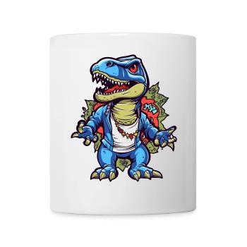 Urban Dino Streetwear Illustration - Tasse - Weiß - Vorne