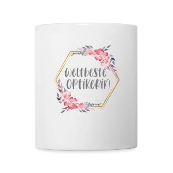 Weltbeste Optikerin Optiker Beruf Geschenk - Tasse - Weiß - Vorne