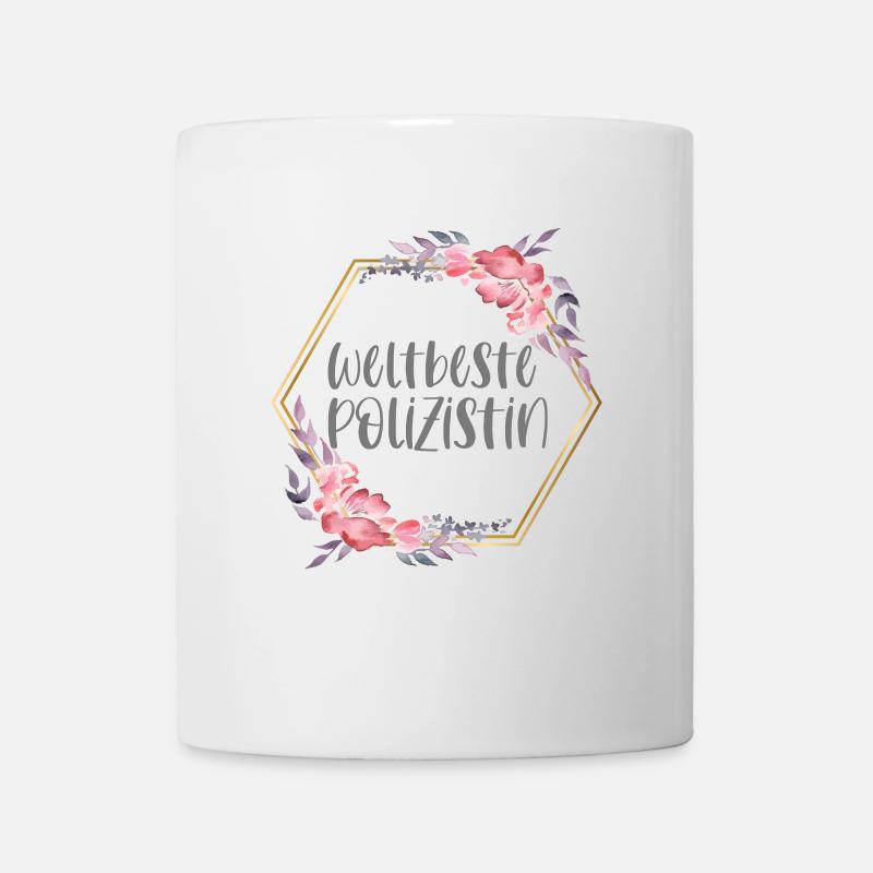 Weltbeste Polizistin Polizei Beruf Geschenk - Tasse - Weiß