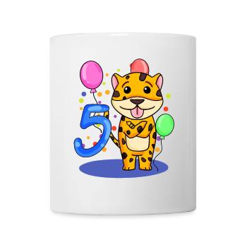 5 Birthday 5 years old with animal motif - Five - Mug - white - Front