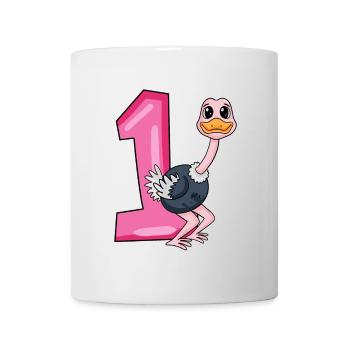 1 Birthday 1 Year Old with Animal Motif - One - Mug - white - Front