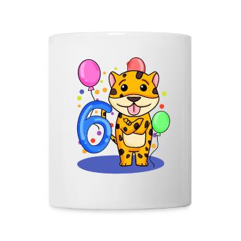 6 Birthday 6 years old with animal motif - six - Mug - white - Front