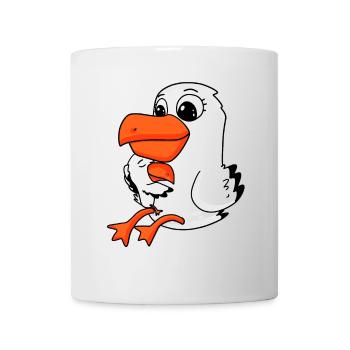 Famille de mouettes - mouette avec bébé - Mug blanc - blanc - Devant