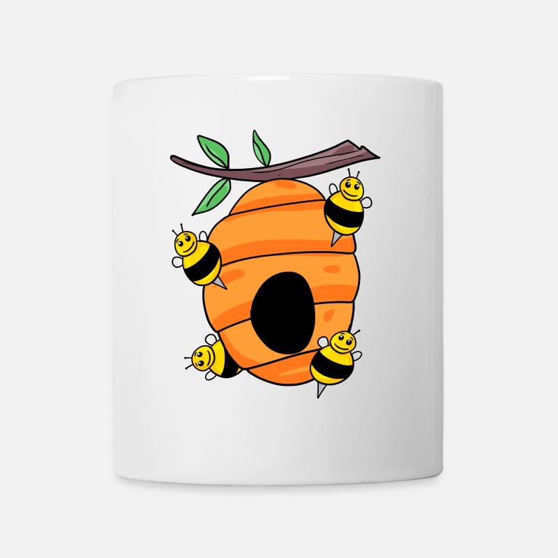 Nid d’abeilles nid d’abeilles nid de guêpes nid de guêpes - Mug blanc - blanc