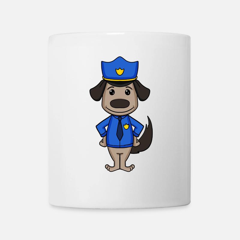 Polizei Hund Polizist - Tasse - Weiß