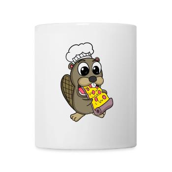 Gourmet Beaver Pizza - Mug - white - Front