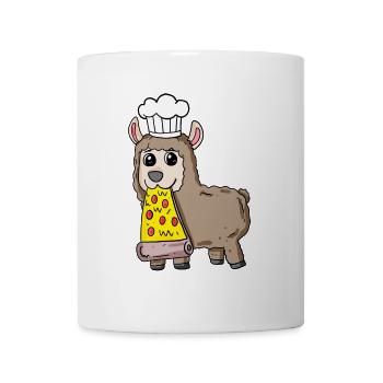Gourmet Lama Pizza - Mug - white - Front