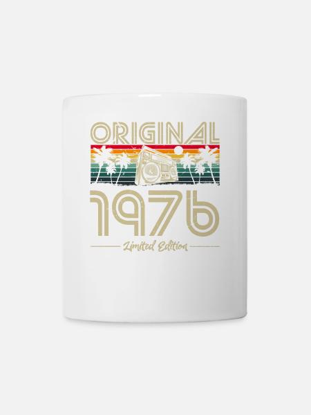 1976 Anniversaire né en 1976 Retro Vintage - Mug blanc - blanc