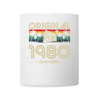 1980 Anniversaire né en 1980 Retro Vintage - Mug blanc - blanc - Devant