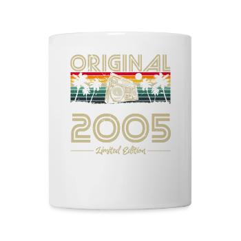 2005 Anniversaire né en 2005 Retro Vintage - Mug blanc - blanc - Devant