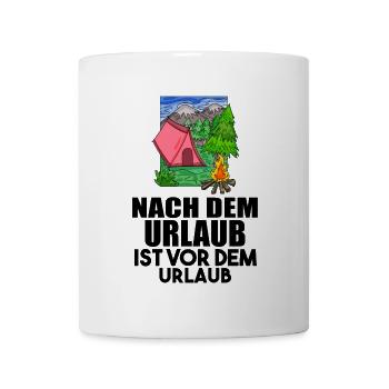 Urlaub - Tasse - Weiß - Vorne