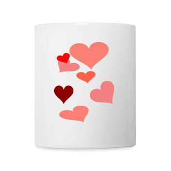 Hearts Heart Love Valentine Valentine’s Day Love - Mug blanc - blanc - Devant